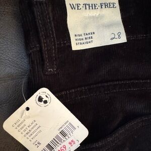 Free People Black Corduroy Pants